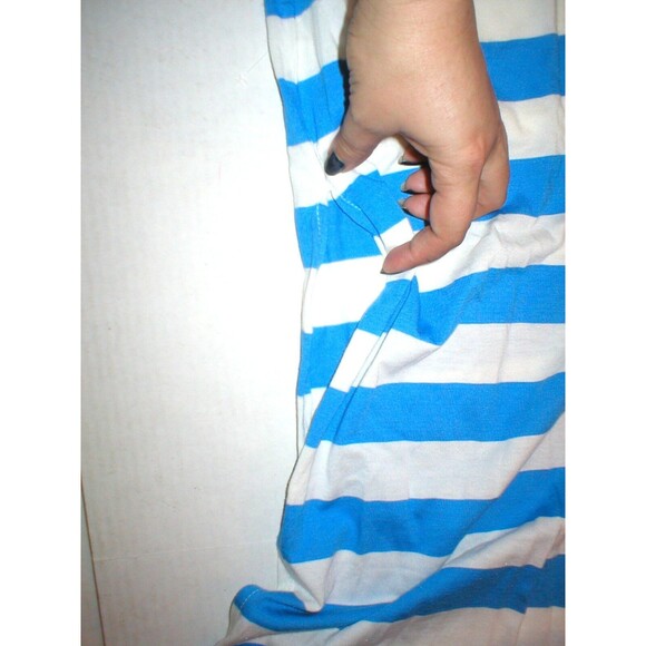 New NWT Womens Threads 4 Thought Organic Long Skirt Slits Maxi XS Blue White - Picture 4 of 6